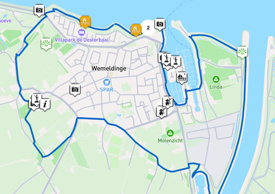 Wandelroute Land en water